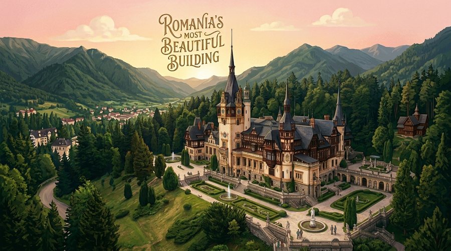 Peleș Castle exterior — Neo-Renaissance architecture in the Carpathian Mountains