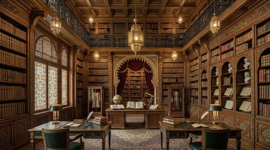 Royal library at Peles Castle